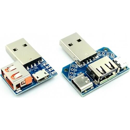 USB Head Switchboard Male USB Connector to Type-c Micro USB Female USB 2.54-4P transfer test board USB adapter plate XY-USB4
