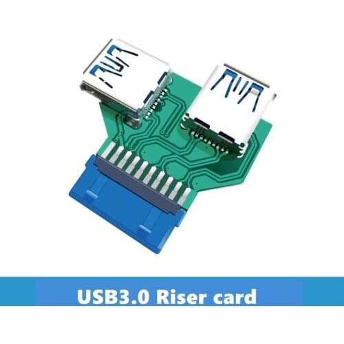 Free shipping Motherboard 19-pin usb3.0 adapter card 19pin Riser card NAS built-in bootable USB adapter card