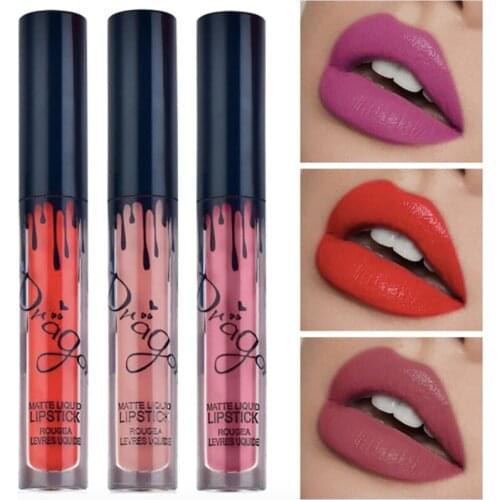 Lipstick Matte Waterproof Pigment Lip Gloss Batom Rouge A Levre Longue Tenue Lipgloss Pintalabios Permanente Blyszczyk Wholesale
