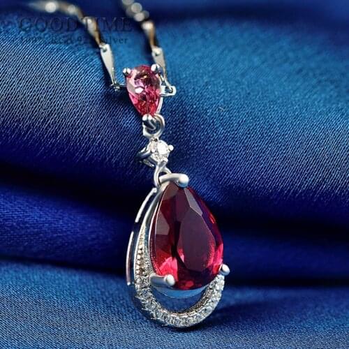 Fashion Women Necklace Pure 925 Sterling Silver Necklace Zircon Pendant Rhinestone Necklace Wedding Gift For Girl Lover Party