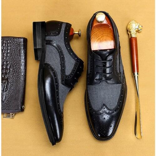 Fashion Slip On Men Dress Shoes Men Oxfords Fashion Business Dress Men Shoes 2021 New Classic Pu Leather Mens Suits Shoes