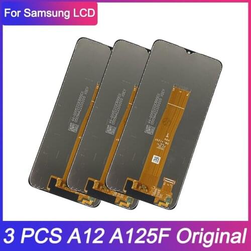 Wholesale 3 Piece Original Display For Samsung Galaxy A12 A125F A125F/DS display LCD touch screen digitizer Assembly replacement