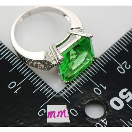 Peridot Fashion Women 925 Sterling Silver Ring F919 Size 6 7 8 9 10