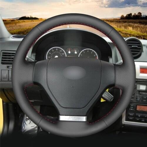 DIY Anti-Slip Wear-Resistant Steering Wheel Cover For Hyundai Coupe Tiburon 2002-2007 Car Interior Decoration