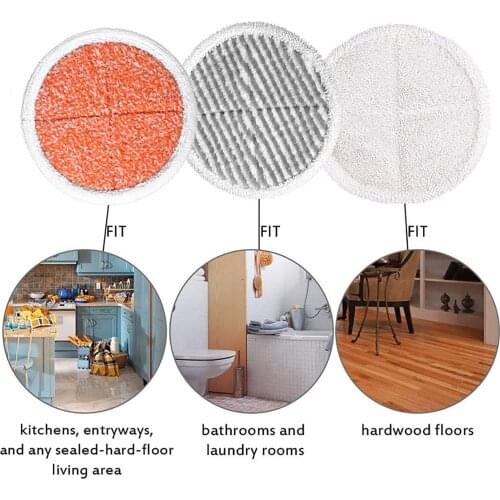 Replacement Microfiber Mopping Pad Washable Mop Cloths for Bissell 2124/2039/2037/2039A Steam Mop Machine Parts