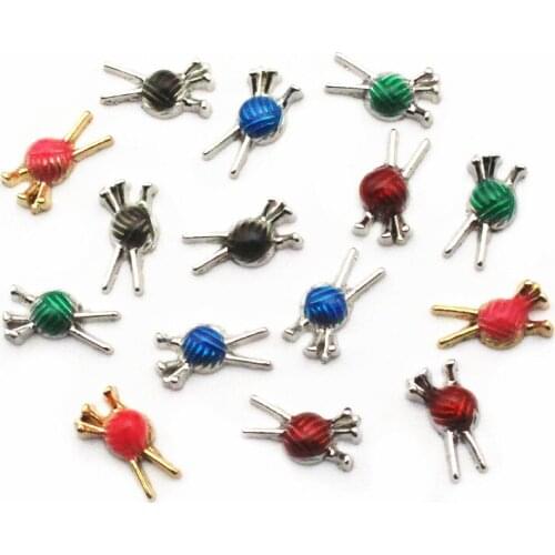 Mix 10pcs/lot Charms wool ball Floating Charms for Floating Memory pendant charms Lockets DIY Jewelry