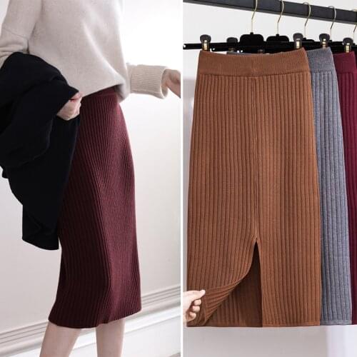 VDFHQJ Knitted Pencil Skirts
