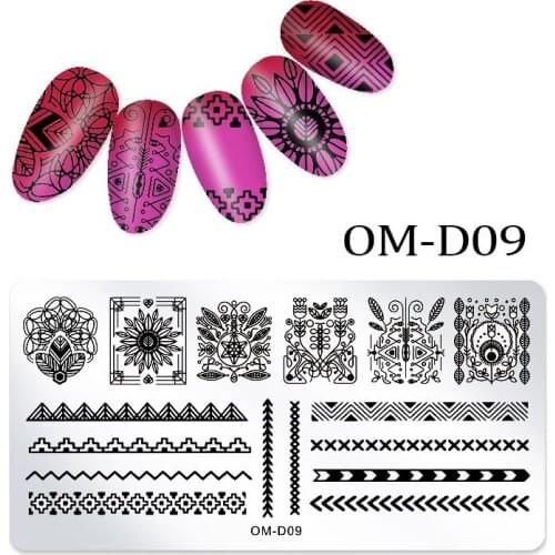 1sheet Flower Nail Stamping Plates Stainless Steel Stamping for Nails Fashion Animal Nail Stencils for Nails Design Decoration