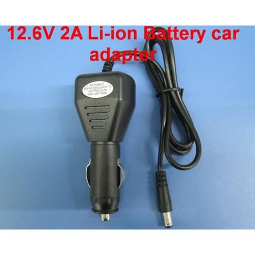 1PCS 12.6V 2A 2000mA car Charger 12.6v 2a 2000mA Li-ion Battery car adapter Power supply For lithium battery