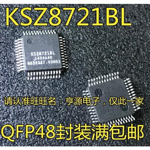 100% New&original In Stock 5pcs/lot KSZ8721 KSZ8721BL KS8721BL QFP48