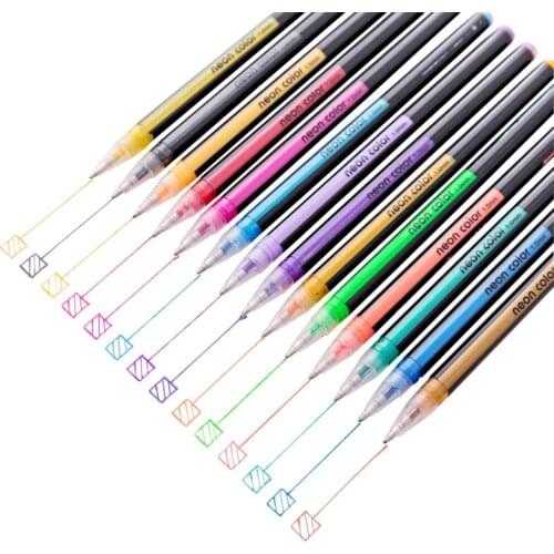16 Multicolor Suits Marker Pen Flash Water Chalk Highlighter Learning Painting Chalk Marker Pen Student Office Korea Stationery