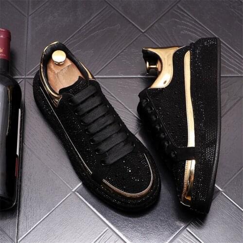 2021 Rhinestone Luxury Designer Sneakers For Men Punk Hip Hop Platform Casual Shoes Trainers