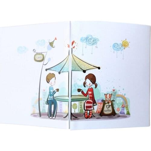 3D Handmade Tri-folding Type Lover MISS YOU Paper Greeting Cards Engagement Invitation Valentines Day PostCard Girlfriend Gift