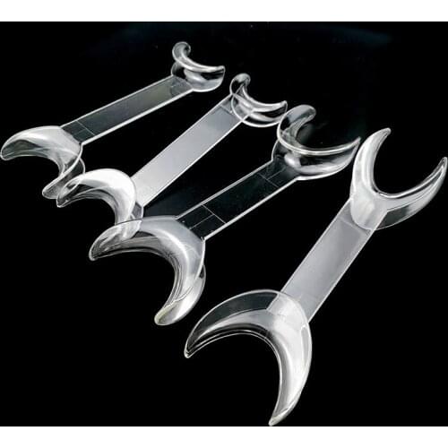 4Pcs Dental Transparent Double-headed T-Shape Intraoral Cheek Lip Retractor Opener Large/small Dental Supplies