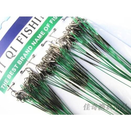 72PCS/lot Fishing Lure Trace Wire Leader Swivel Tackle Spinner Shark Spinning expert 15CM, 23CM, 30CM AAA