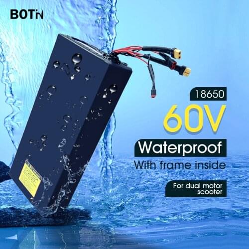 BOTIN 60V 18650 Cell Electric Bike Battery Waterproof Lithium Battery Pack E-bike 67.2V 2A 5A Faster Charger Electric Bicycle