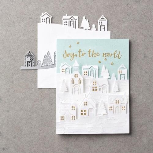 Architecture House Dies Cutting Metal Mold Stencil Template for DIY Scrapbooking Paper Album Photo Cards Making Dies Cut Die