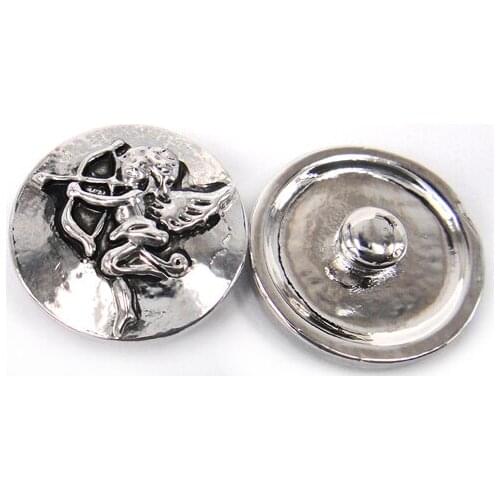 Free shipping new arrival fashion alloy press button clasp Cupids love arrow DIY metal button charm