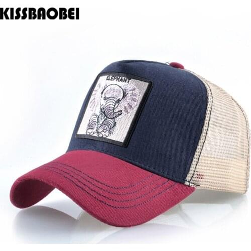 Embroidery Elephant Baseball Cap Men Animal Snapback Caps Women Adjustable Summer Trucker Hat Outdoor Hip Hop Hats chapeau femme