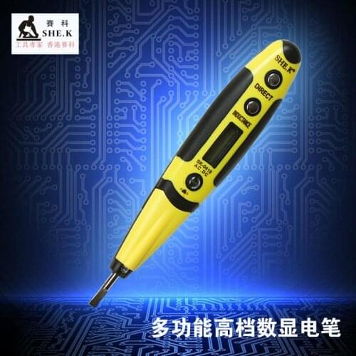 10PCS Digital Electrical Voltage Tester Meter Detector Pen Multi sensor vlotmeter 12-250V AC DC Volt Monitor Night Vision