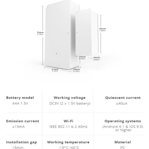 6pc Sensors Mini Window Door Alarm Sensor Wireless Door Lock Switch Security Alarm Home Security Host APP Remote Control