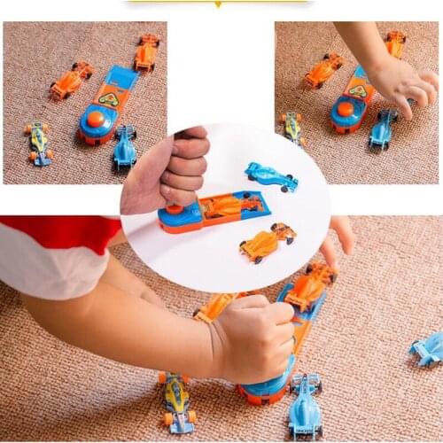 Childrens Toys Mini Catapult Equation Car Track Car Model Toy 1:3 Cartoon Force Control Racing Children Boy Toy Gift