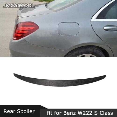 Carbon Fiber Rear Spoiler for Mercedes Benz S Class W222 Spoiler 4 Door S400 S500 S600 S63 S65 AMG 2014-2017 FRP Boot Lid Trim