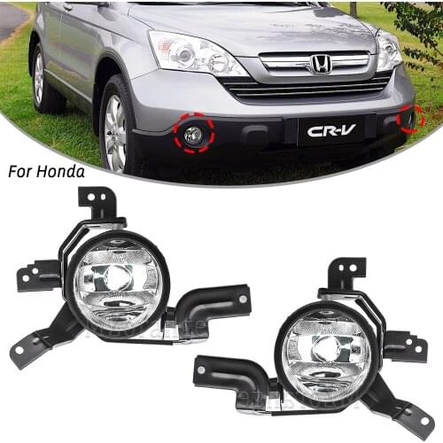 2 pcs Fog Lights Fog Lamp Sub-Assy for Honda CRV 2007 2008 2009 Front Bumper Fog Light Driving Lamp 33951-SWA-H01/33901-SWA-H01