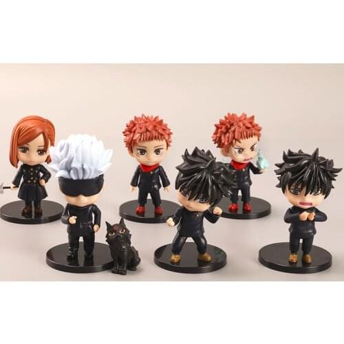 6pcs Kawaii Anime Figure Jujutsu Kaisen Gojo Satoru Kugisaki Figure Action Figure Modle Toys Figure 9CM