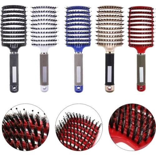 Buy 2 Get 2%off Hair brush Girls Hair Scalp Massage Comb Women Wet Curly Detangle Hair Brush for Salon Hairdressing Styling Tool