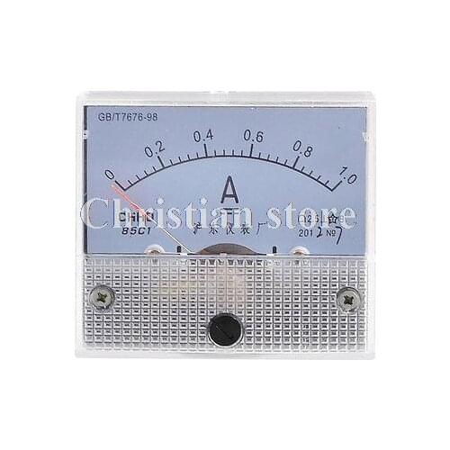 Square Shaped Plastic Housing DC Amperemeter Current Panel Meter 0-1A