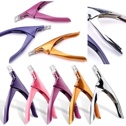 5 colors Stainless Steel Head Nail Clipper Acrylic Gel French False Nail Tips Cutter Clipper Girl Nail Care Tools