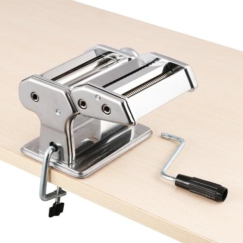 Multifunctional Home Use Noodle Pasta Maker Machine Double Knife Noodle Making Machine Stainless Steel Munual Spaghetti Maker