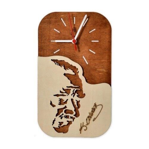 Original Design Wall Clock Gift for Wood Lovers Living Room Kitchen Decoration Kids Room Decoration Turkey Ataturk Design