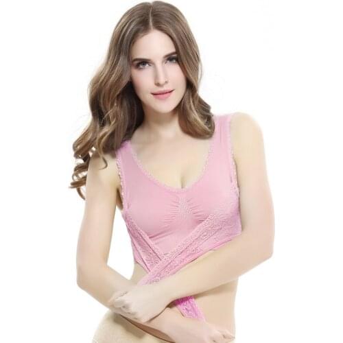 2019 Fashion New Cross Side Buckle Without Rims Gathered Sports Underwear Sleep Bra