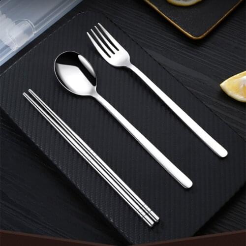 Chopsticks Spoon Fork Household 304 Portable Tableware Stainless Steel Spoon Fork Chopsticks