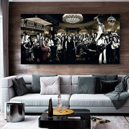 Music Singer Star Gathering Canvas Painting Posters Prints Wall Art Classic Pictures for Living Room Bedroom Home Decor Cuadros