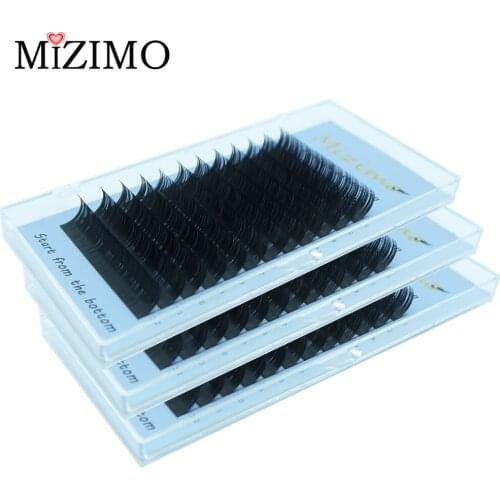 Mizmo Black False Eyelash Makeup Eyelash Natural Soft Extension Professional Beauty Super Long Grafting Eyelash 8-20 mm