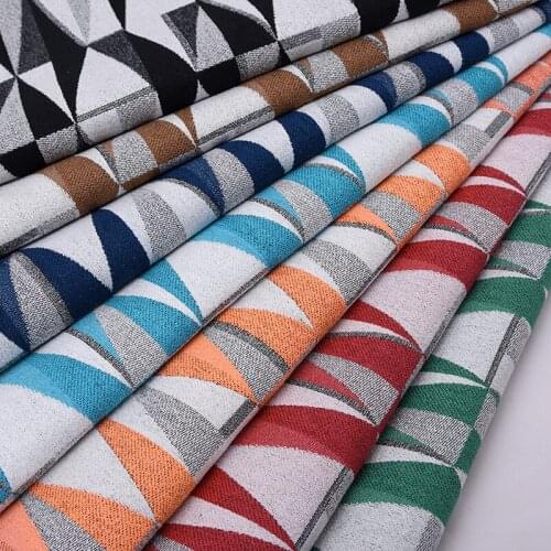 Width 58'' Simple Soft Geometric Chenille Jacquard Fabric By The Yard For Sofa Cushion Pillow Clothing Material