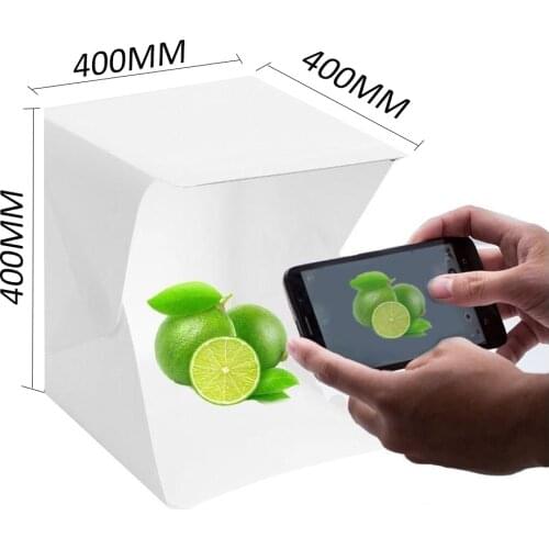 Mini Folding Lightbox Photography Photo Studio Softbox LED Light Soft Box Photo Background Kit Light Box for DSLR Camera