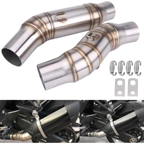 Motorcycle Exhaust Middle Link Pipe Accessories Escape Connection System For Kawasaki Z1000 Z 1000 2010 2011 2012 - 2017