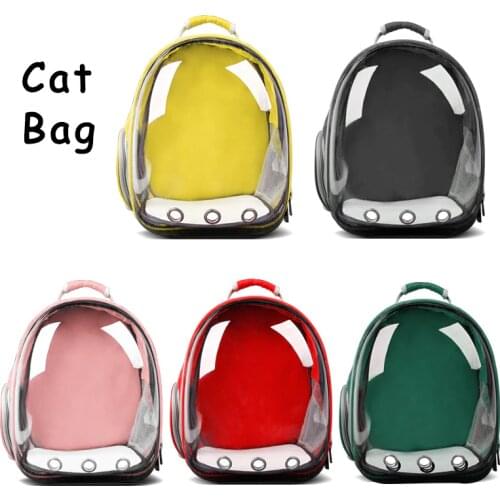 Pet Dogs Cat Carrier Bags Breathable Durable Cat Transparent Bags Big Space for Kitten Cat Dog Travel Outdoor Backpacks for Cats