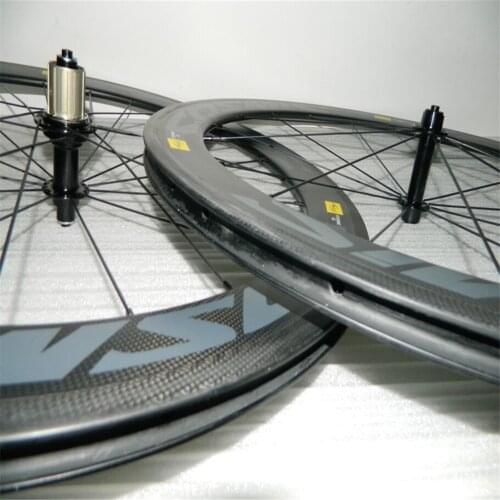 Gray logo Road bike Cosmic Carbon Wheels Clincher 60mm depth 23mm width bicycle carbon wheelset