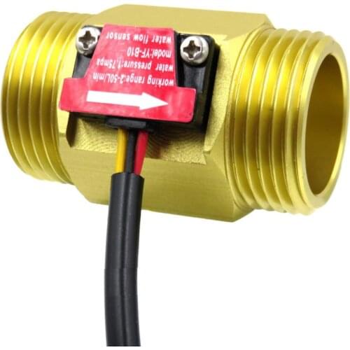 YF-B10 iSentrol Hall Effect Flow Sensor Water 1-50L/min BSP G1" Threaded End Quick Connection 3% error Turbine flowmeter