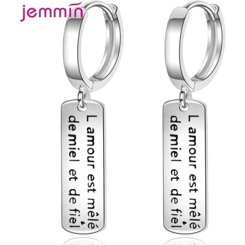 Statement Punk Long Tassel Asymmetric Hoop Earrings 925 Sterling Silver Ear Accessories Jewelry for Dating Party