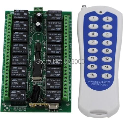 16CH wireless remote control switch remote control power switch system for electronic door window transmitter receiver