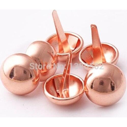 30pcs/lot rose gold color large Brads Crafts Scrapbooking Handmade Decorative Brad Pin