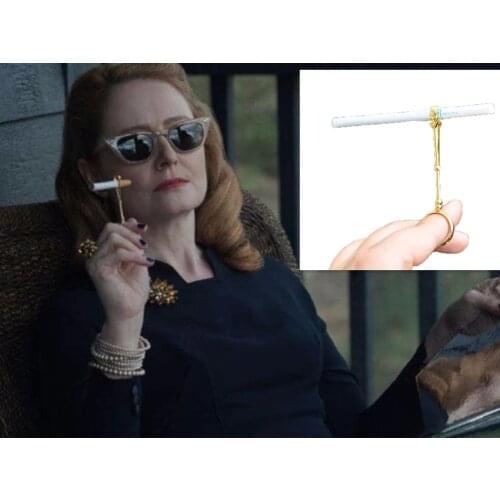 Womens Cigarette Smoking Accessories Vintage Metal Finger Clips Cigarette Holder Ring Rack Smoker Gift Mens Gadgets