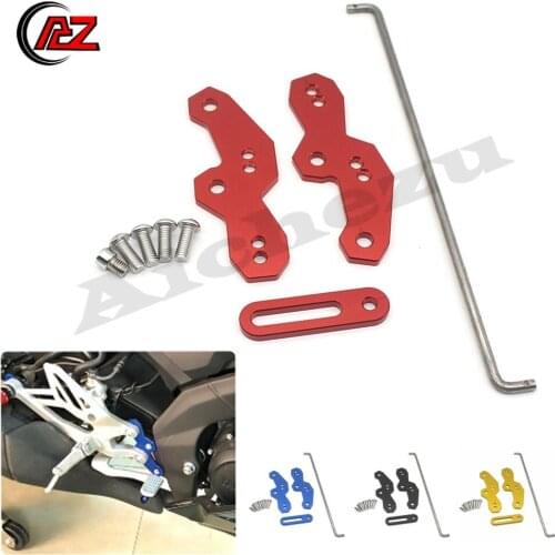 ACZ CNC Aluminum Footrest Pedals Relocation Brackets Motorcycle Rearset Base for YZF R15 V3 2017-2019