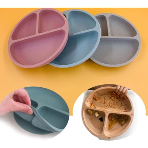 Childrens Dishes Baby Silicone Sucker Bowl Baby Smile Face Plate Tableware Set Smile Face Baby Tableware Set Retro Kids Plate